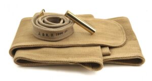British Enfield Sling, Brass Oiler and Canvas Carry Case