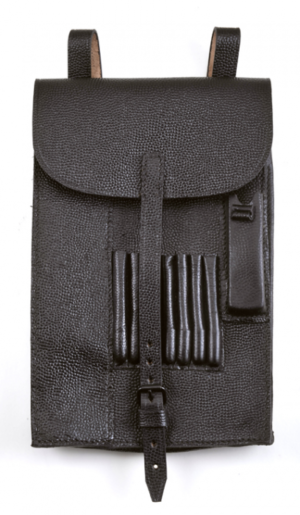 WW2 LEATHER GERMAN OFFICERS MAP CASE MARKED HANS WOLF 1940 NEU-ULM