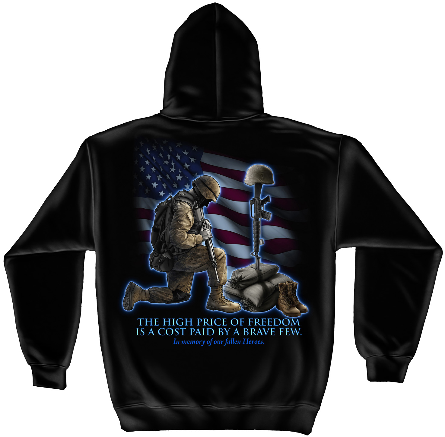 Standard College Hoodie Never Forget Our Fallen Heroes 