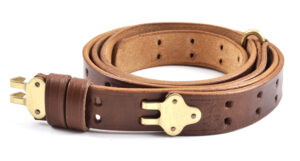 M1907 MILITARY LEATHER RIFLE SLING SPRINGFIELD Marked 1918 Premium Drum Dyed Leather