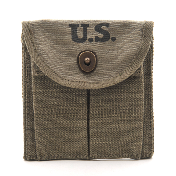 WW2 .30 M1 CARBINE SLING OILER BUTTSTOCK POUCH & FLEECE CASE OD Dated 1944-img-4