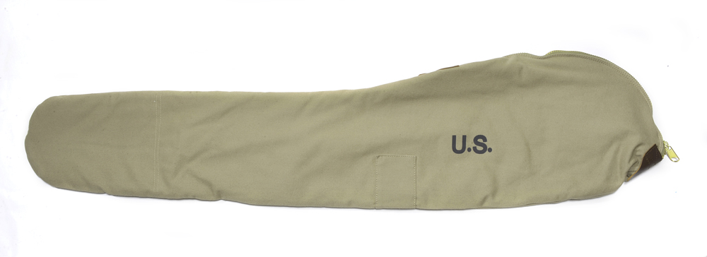 WW2 .30 M1 CARBINE SLING OILER BUTTSTOCK POUCH & FLEECE CASE Lt OD 1943-img-3