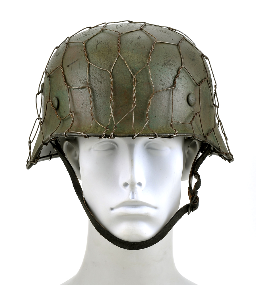 German SS Helmet With Period Correct Chicken Wire-img-4