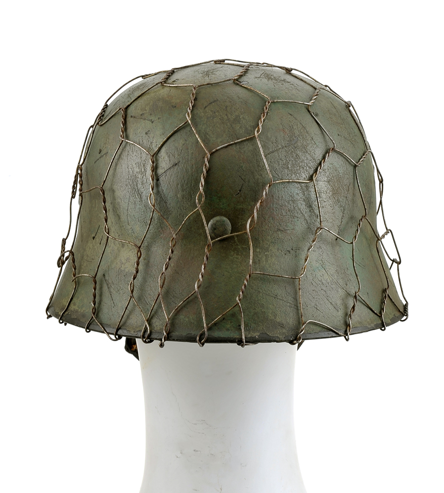 German SS Helmet With Period Correct Chicken Wire-img-3