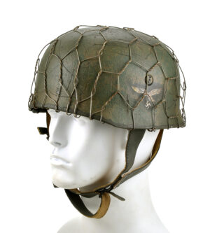 German Paratrooper Helmet with correct period Chickenwire