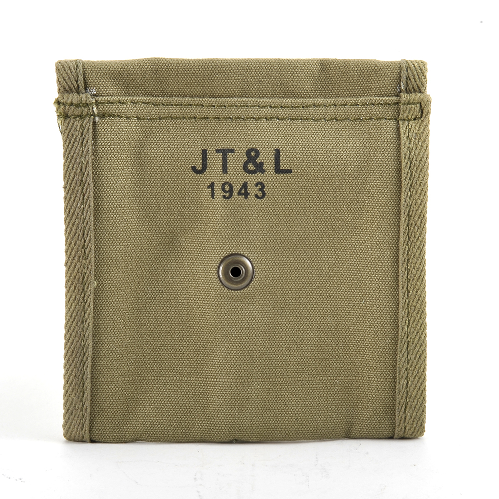 M1 CARBINE BUTTSTOCK TYPE POUCH Lt. OD Green Marked JT&L® 1943-img-4