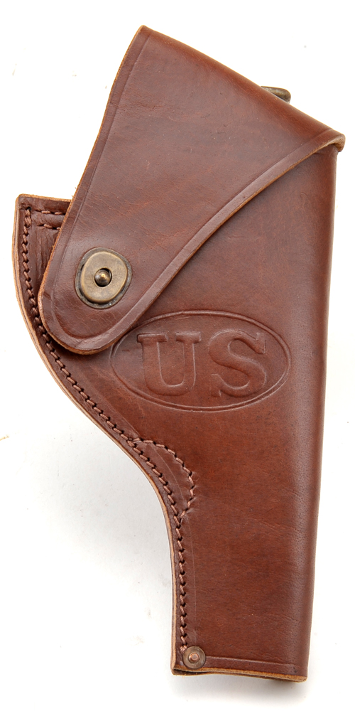 US WW2 Smith & Wesson Victory Model Revolver Holster in Brown Leather-img-0