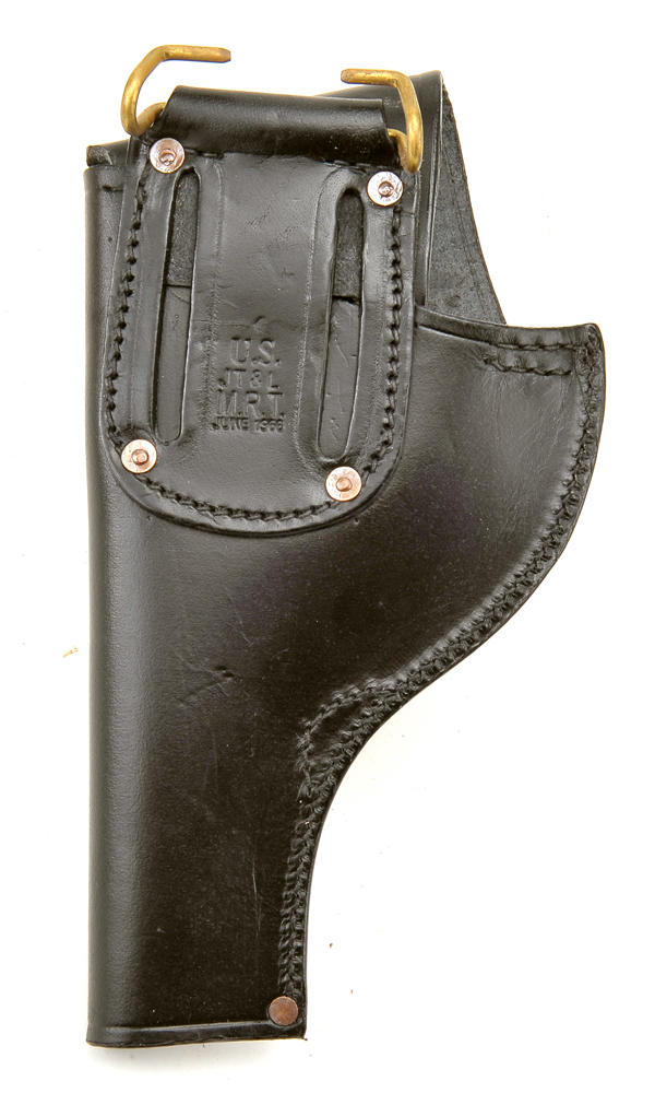 US Smith & Wesson Victory Model Revolver Holster in Black Leather-img-4