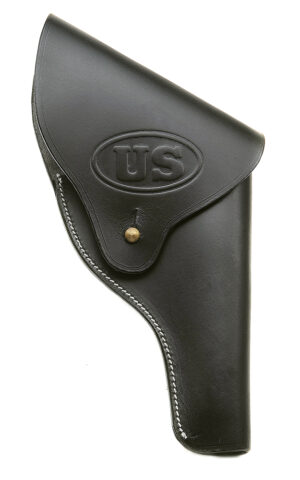 US Smith & Wesson Victory Model Revolver Holster Full Flap US Embossed in Black Leather .38 Special Model 10