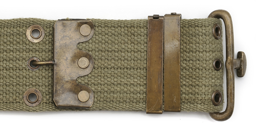 WW2 U.S. M1936 Pistol Belt LT OD marked JT&L® 1943 will fit up to 45" waist-img-2