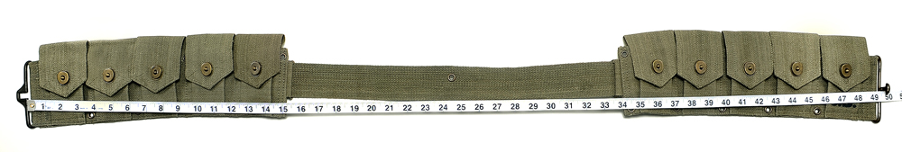 US M1 Garand M1923 Cartridge Belt Dark OD Marked JT&L® 1944 fits up to 49"-img-3