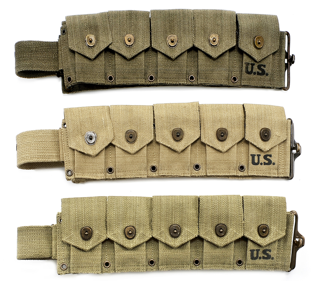 US M1 Garand M1923 Cartridge Belt Dark OD Marked JT&L® 1944 fits up to 49"-img-1