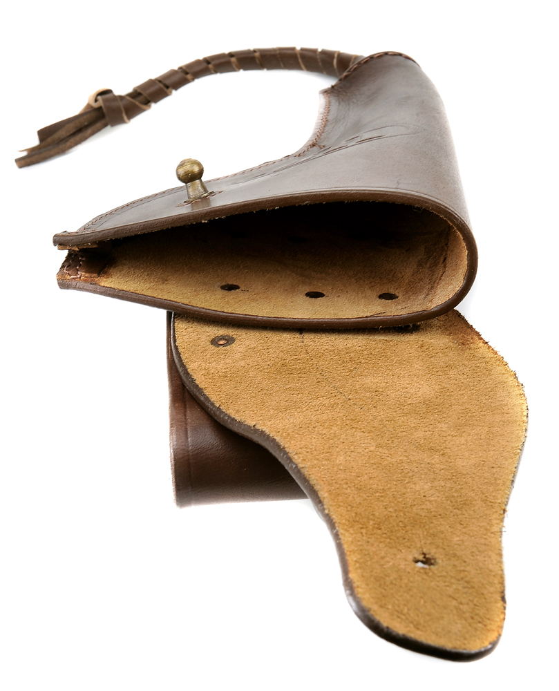 US M1917 1942 .45 PISTOL REVOLVER HOLSTER Lefty Premium Drum Dyed Leather-img-1