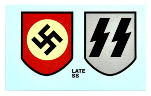 German WW2 SS Helmet Decals Late War