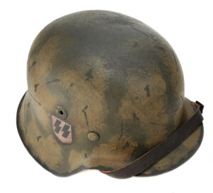 German WWII M42 Mid-Late War SS helmet
