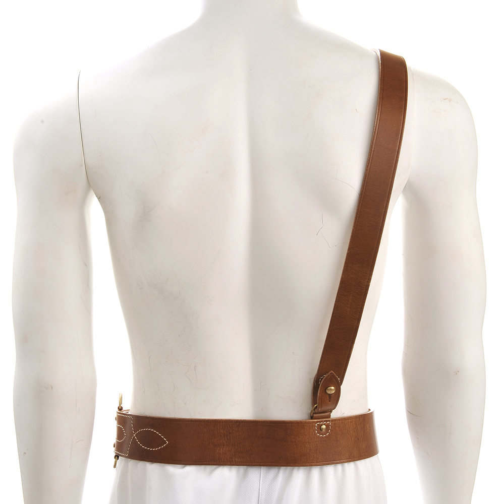 Sam Browne Belt with Shoulder Strap Brown Leather WW1 will