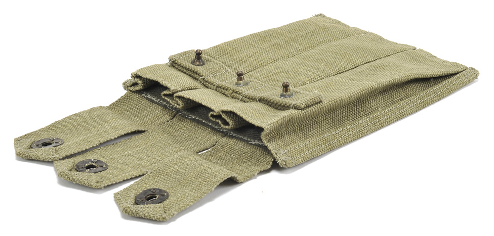 US WW2 Thompson 3 Cell Magazine Pouch Marked JT&L® 1943-img-5