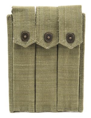 US WW2 Thompson 3 Cell Magazine Pouch Marked JT&L® 1943