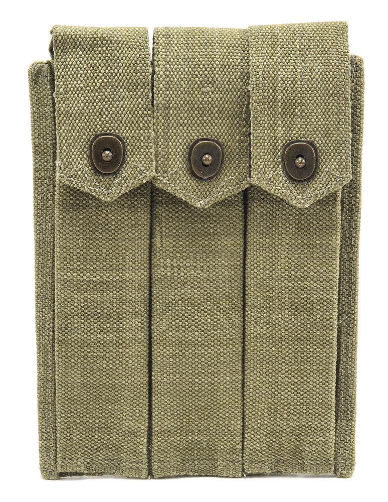 US WW2 Thompson 3 Cell Magazine Pouch Marked JT&L® 1943-img-0