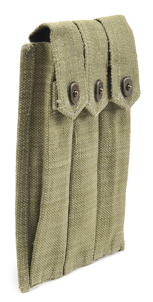 US WW2 Thompson 3 Cell Magazine Pouch Marked JT&L® 1943-img-2