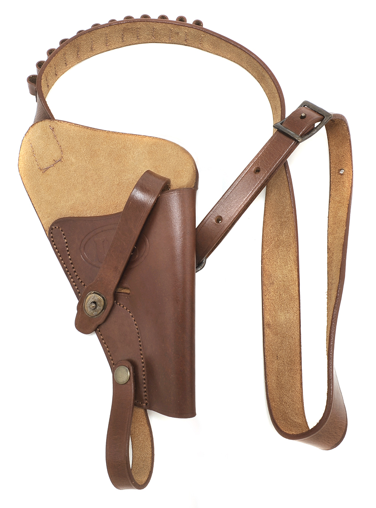 US Victory Revolver Shoulder Holster Brown Leather With Loops-img-7