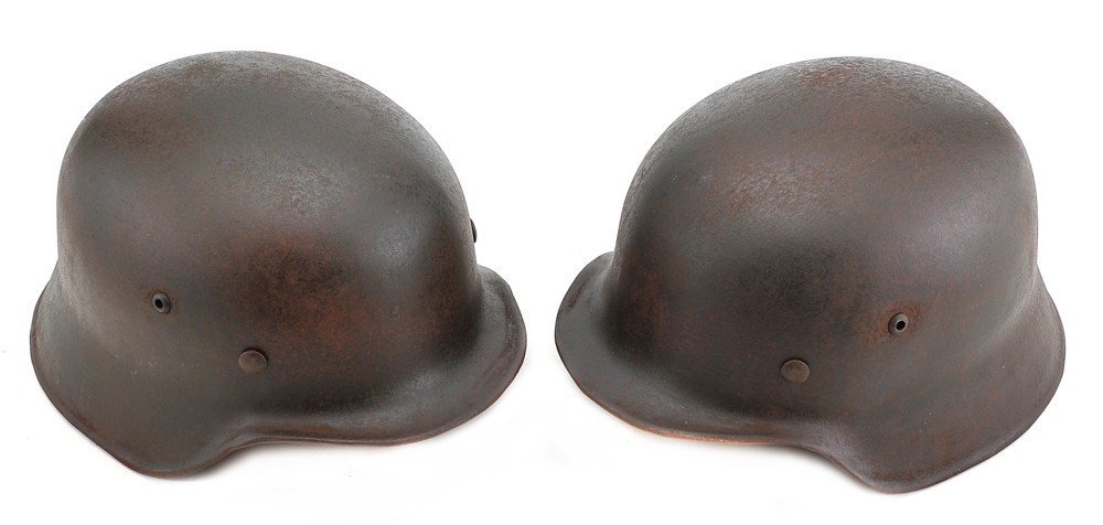 German Wehrmacht M1935 M35 Helmet Hand Aged-img-1