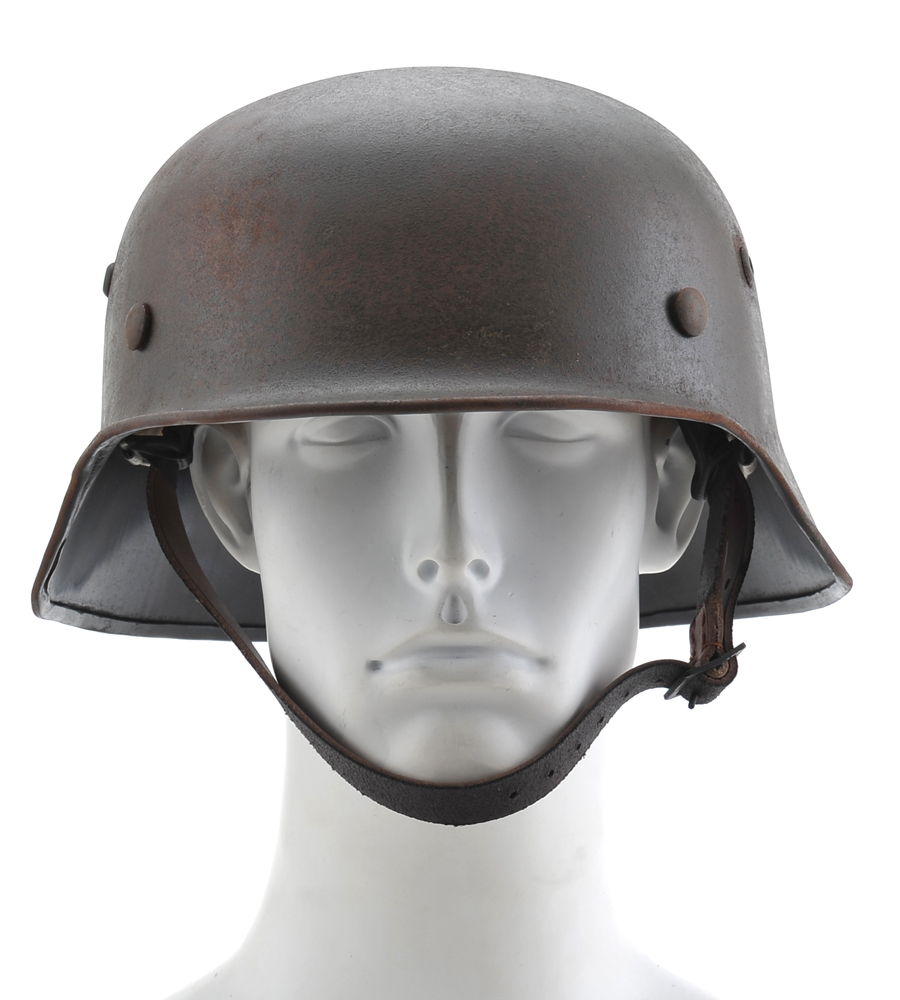 German Wehrmacht M1935 M35 Helmet Hand Aged-img-6