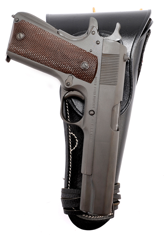 Black Leather M1916 Colt 1911 .45 Holster Premium-img-3