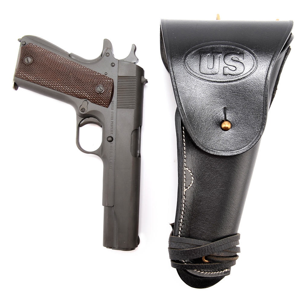 Black Leather M1916 Colt 1911 .45 Holster Premium-img-4