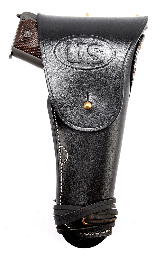 Black Leather M1916 Colt 1911 .45 Holster Premium-img-6