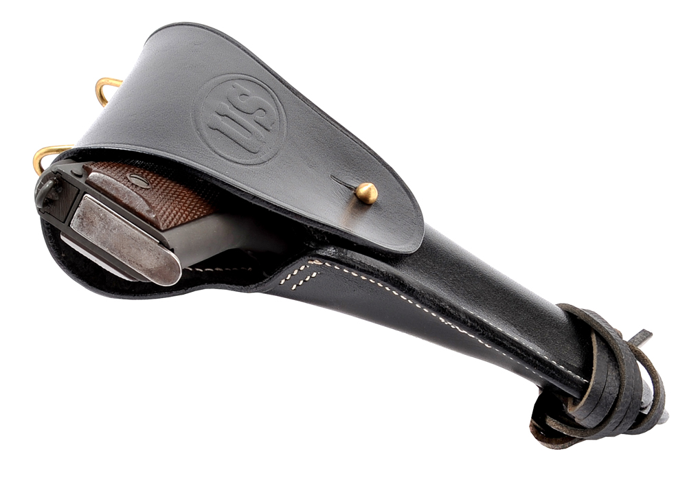 Black Leather M1916 Colt 1911 .45 Holster Premium-img-5