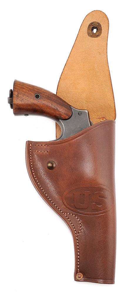 US WW2 Smith & Wesson Victory Model Revolver Holster in Brown Leather-img-5