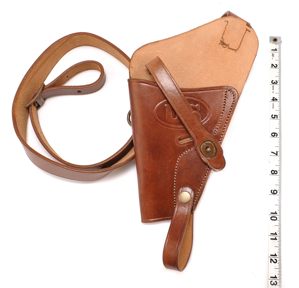 US M3 Victory Revolver Shoulder Holster Brown Leather with Shell loops LEFT-img-1