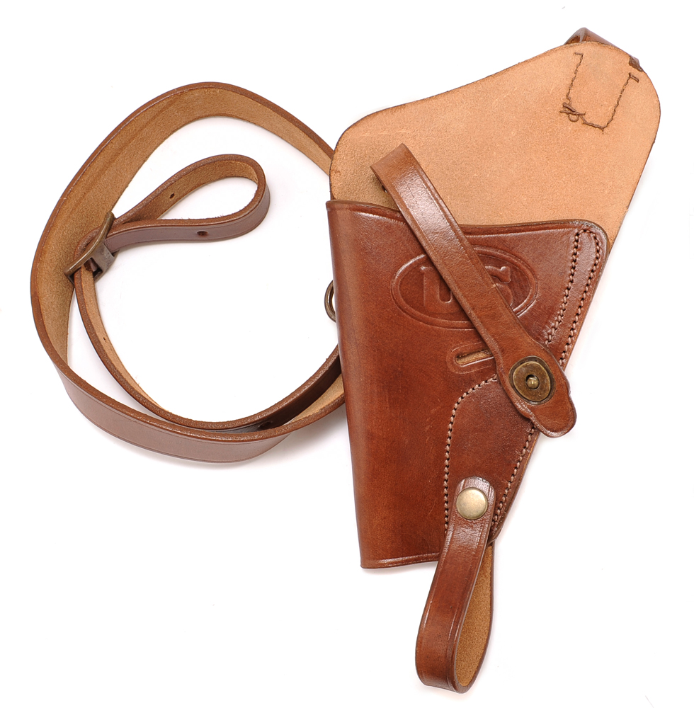 US M3 Victory Revolver Shoulder Holster Brown Leather with Shell loops LEFT-img-2