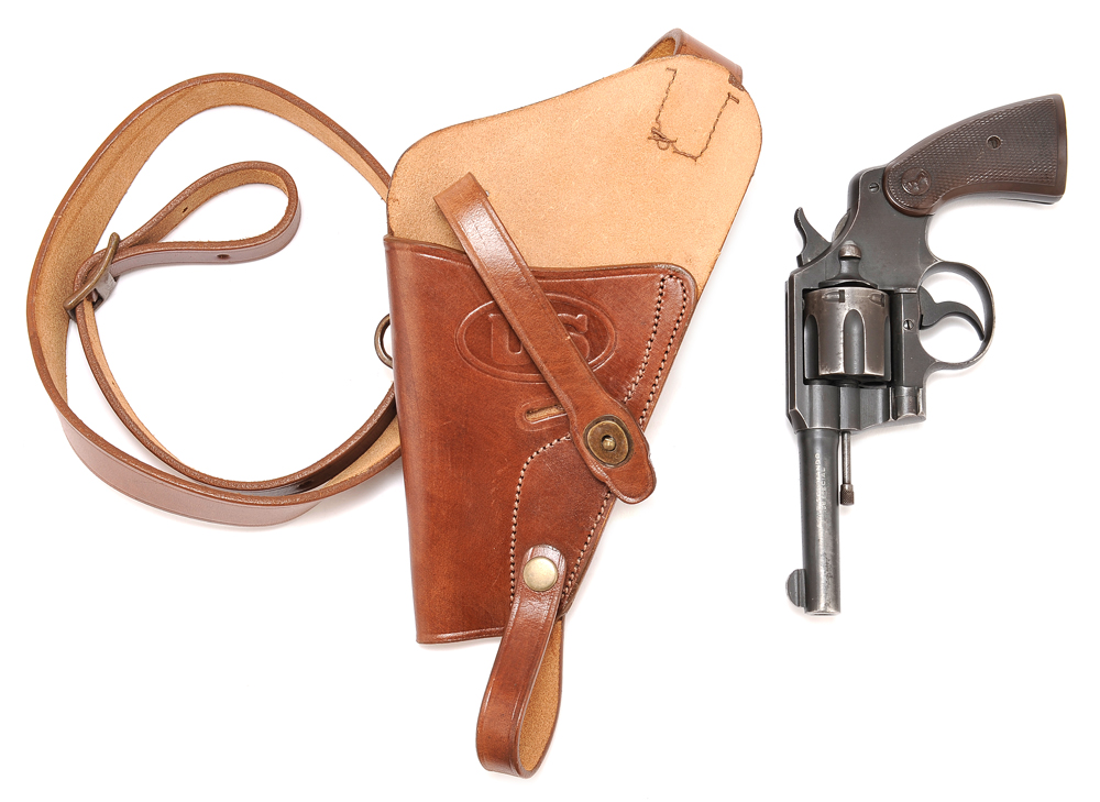 US M3 Victory Revolver Shoulder Holster Brown Leather with Shell loops LEFT-img-4