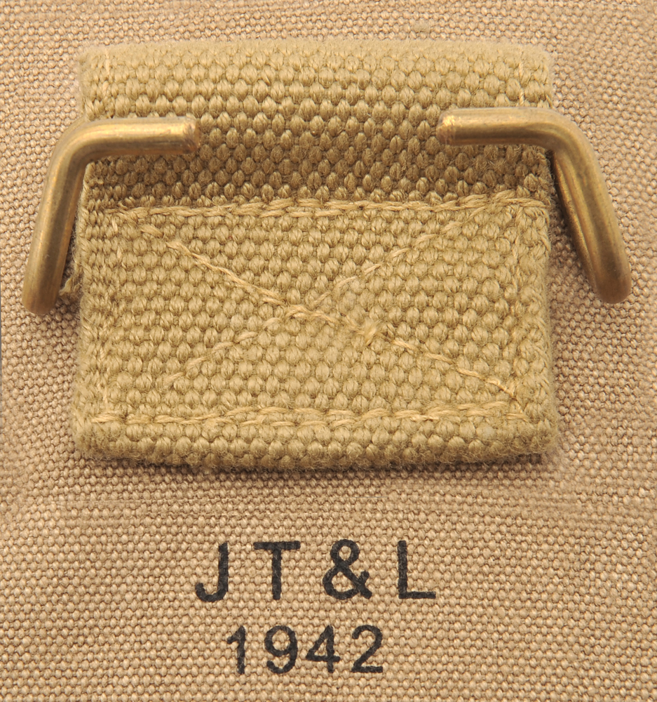 US WW2 M1910 Shovel Cover Khaki Marked JT&L 1942-img-4