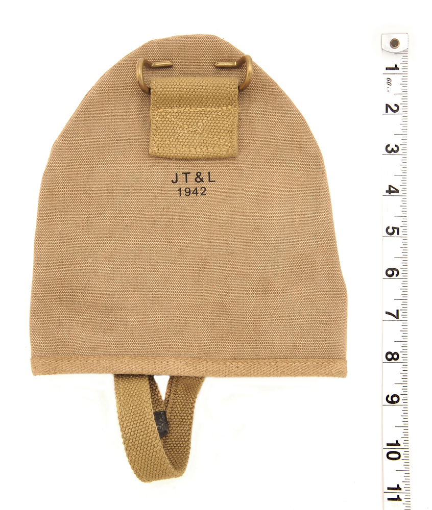 US WW2 M1910 Shovel Cover Khaki Marked JT&L 1942-img-2