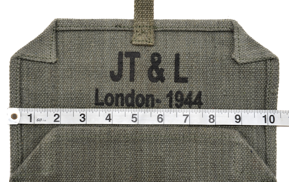 OD British Lee Enfield Canvas Case Marked JT&L London 1944-img-1