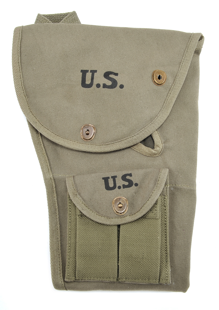 US WWII M1 Carbine Canvas Jump Case with Magazine Pouch marked JT&L 1944-img-1
