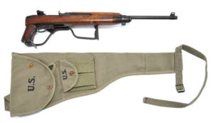 US WWII M1 Carbine Canvas Paratrooper Jump Case with Magazine Pouch marked JT&L 1944