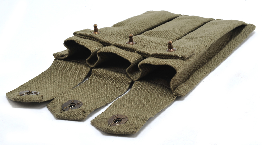 US WW2 Thompson 3 Cell Magazine Pouch Marked JT&L® 1944-img-6
