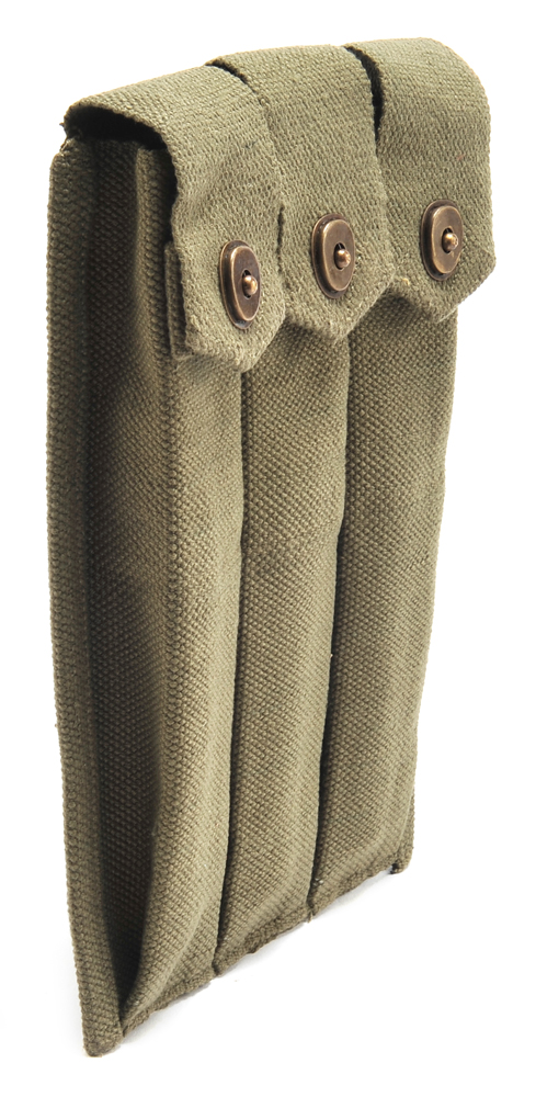 US WW2 Thompson 3 Cell Magazine Pouch Marked JT&L® 1944-img-3