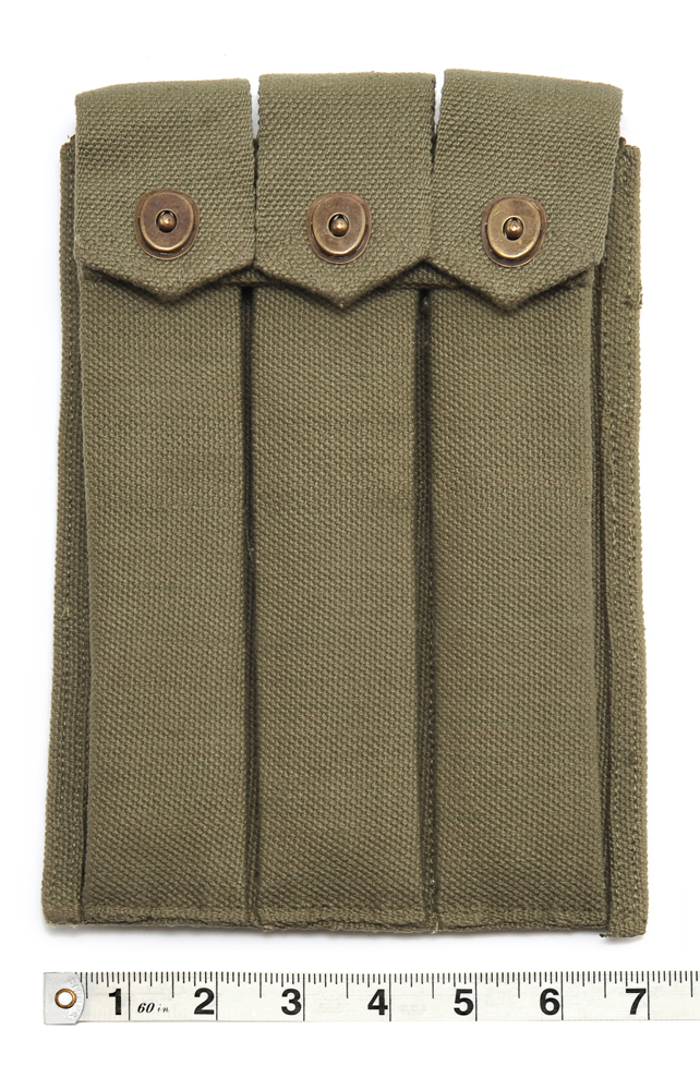 US WW2 Thompson 3 Cell Magazine Pouch Marked JT&L® 1944-img-2