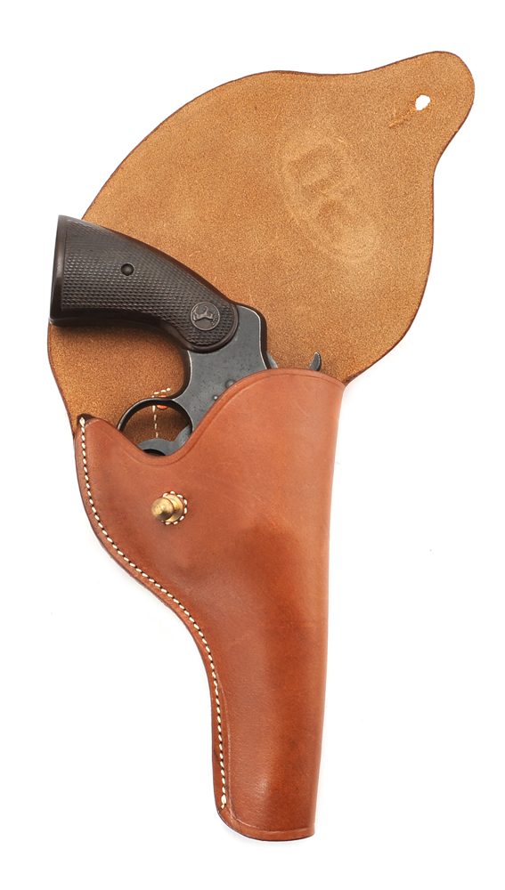 US Smith & Wesson Victory Model Revolver Holster Full Flap Brown US Stamp-img-4