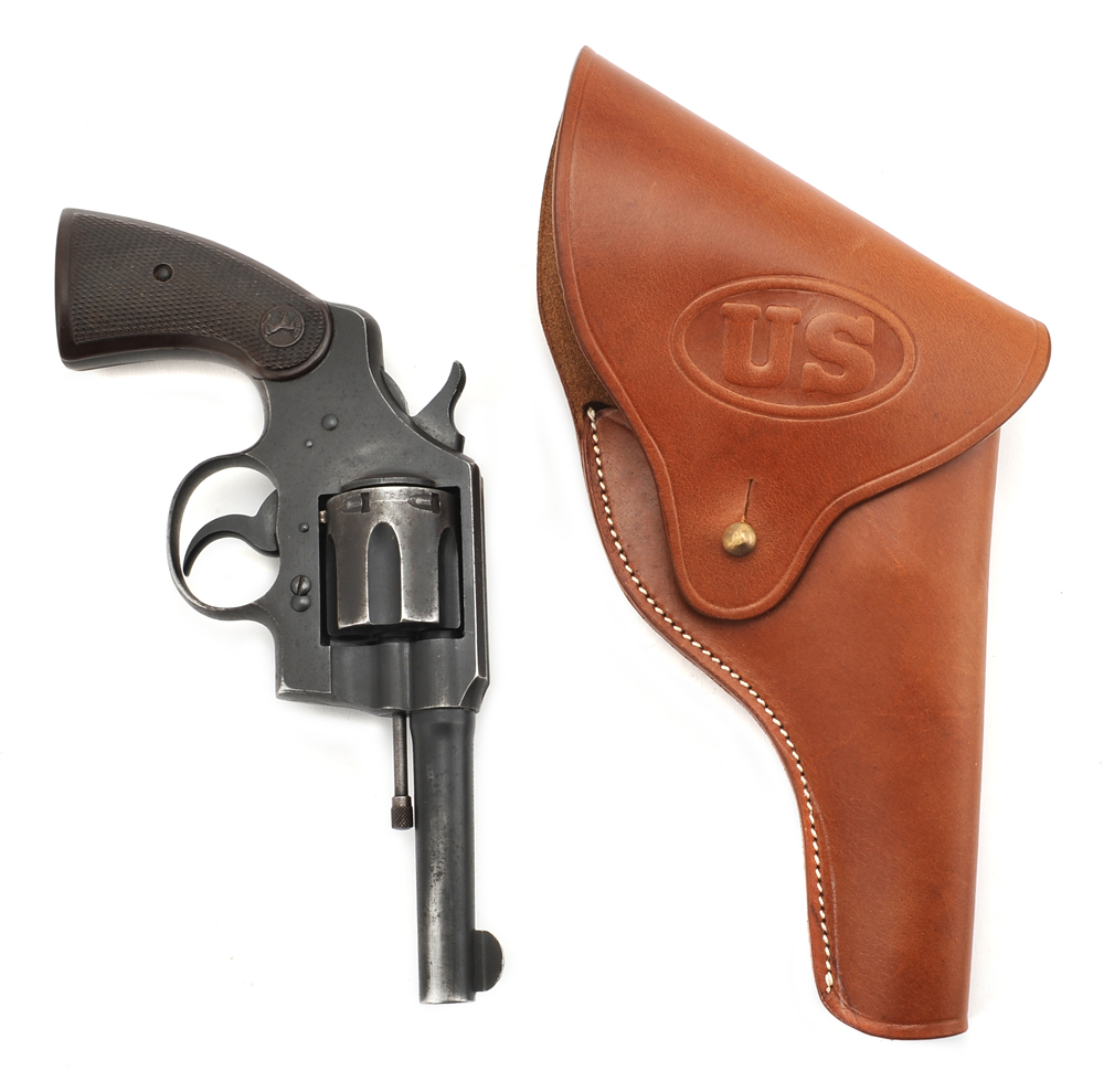 US Smith & Wesson Victory Model Revolver Holster Full Flap Brown US Stamp-img-5