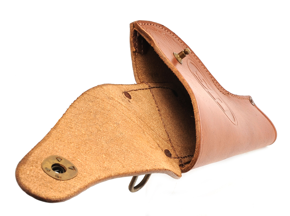 US WW2 Smith & Wesson Victory Model Revolver Holster in Brown Leather Left-img-6