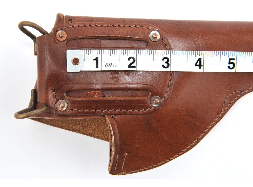 US WW2 Smith & Wesson Victory Model Revolver Holster in Brown Leather Left-img-1