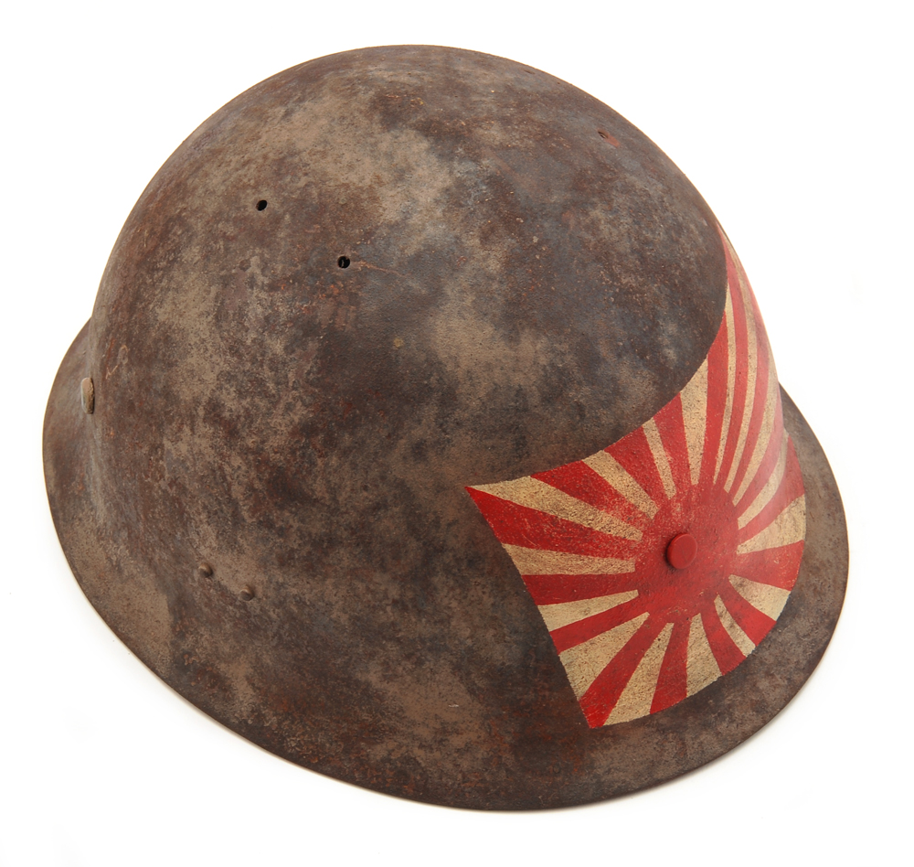 Japanese WW2 Army Helmet Custom Painted Rising Sun-img-0