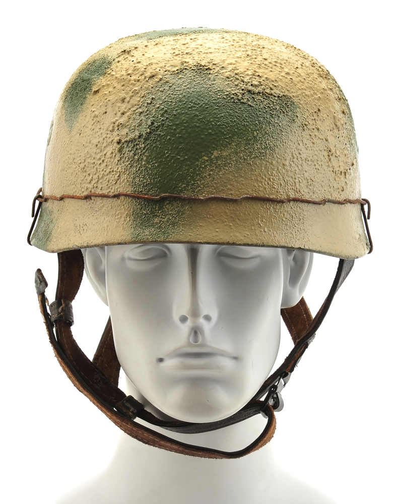 German WW2 Paratrooper M38 Fallschirmjäger Helmet Green Tan Cammo-img-6