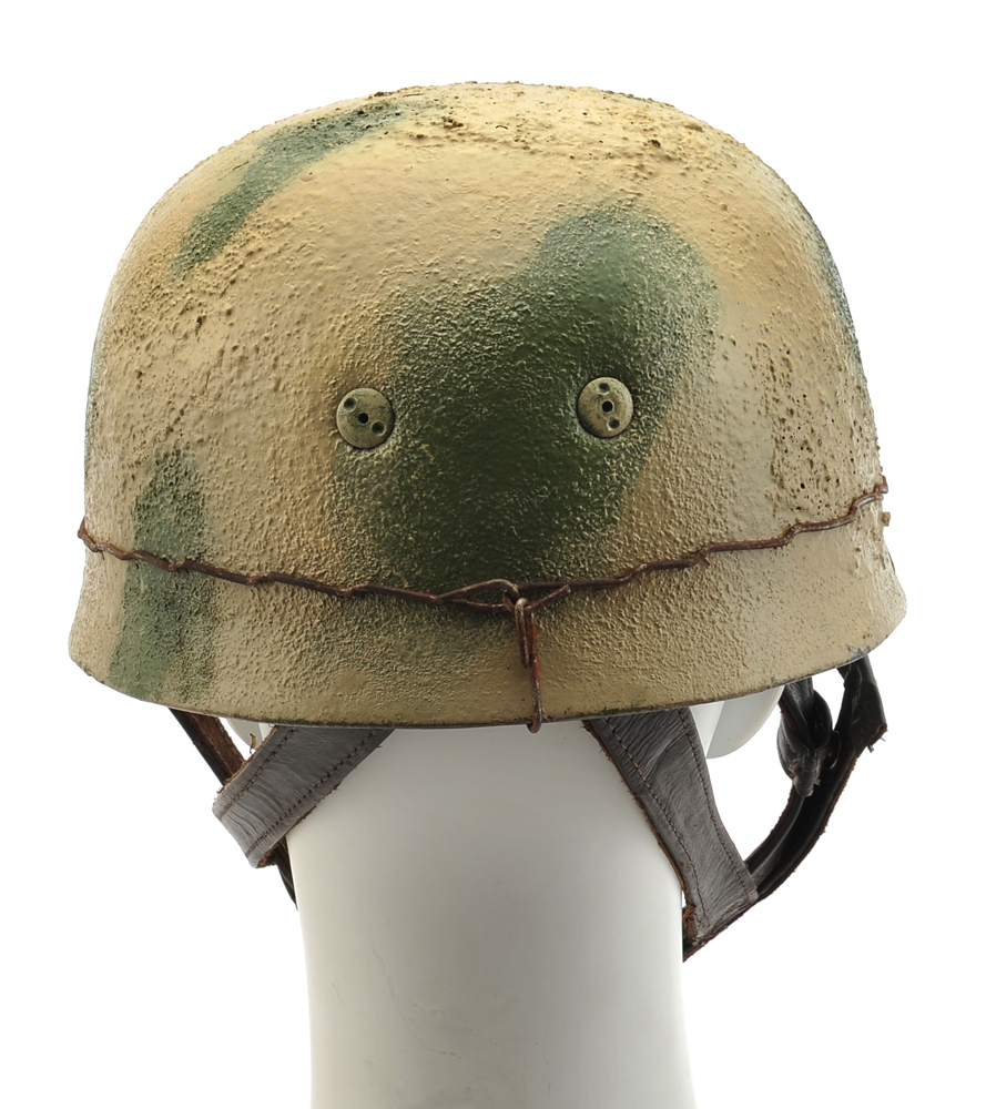 German WW2 Paratrooper M38 Fallschirmjäger Helmet Green Tan Cammo-img-5